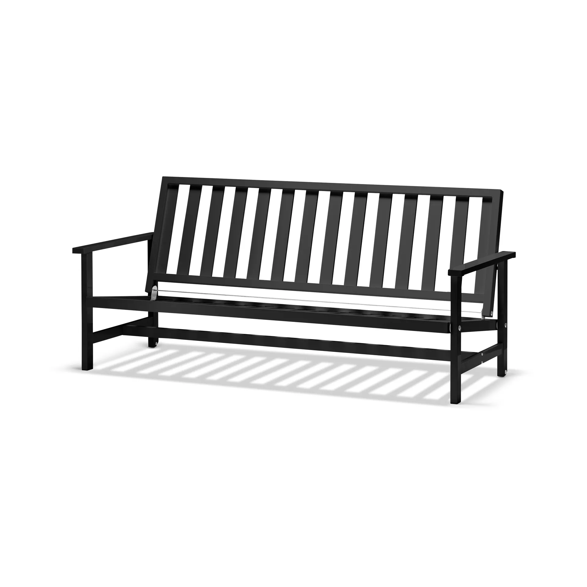 09 Sofa, Black, 3-sits Fri Form