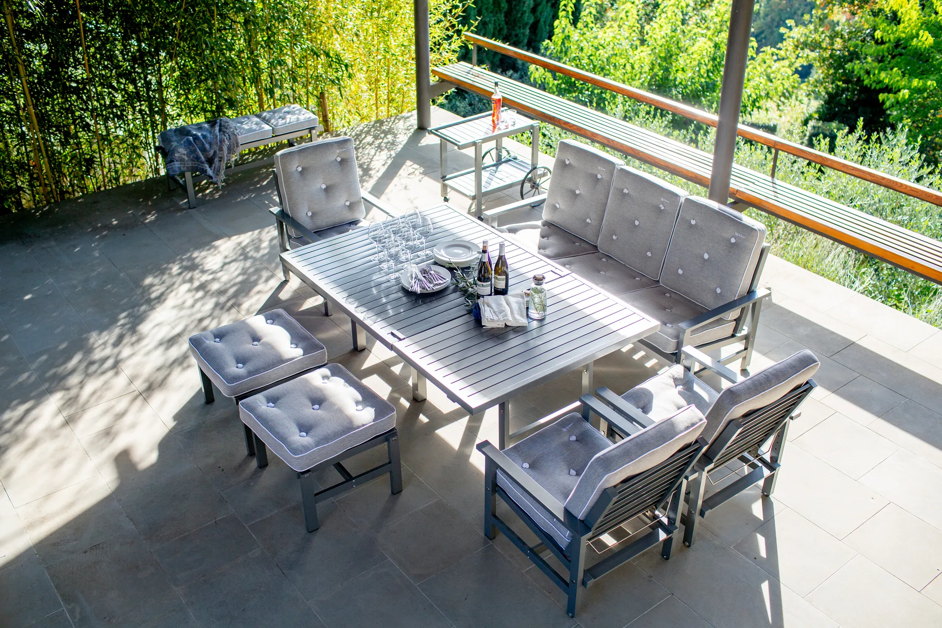 09 Sofa, Grey, 3-sits Fri Form