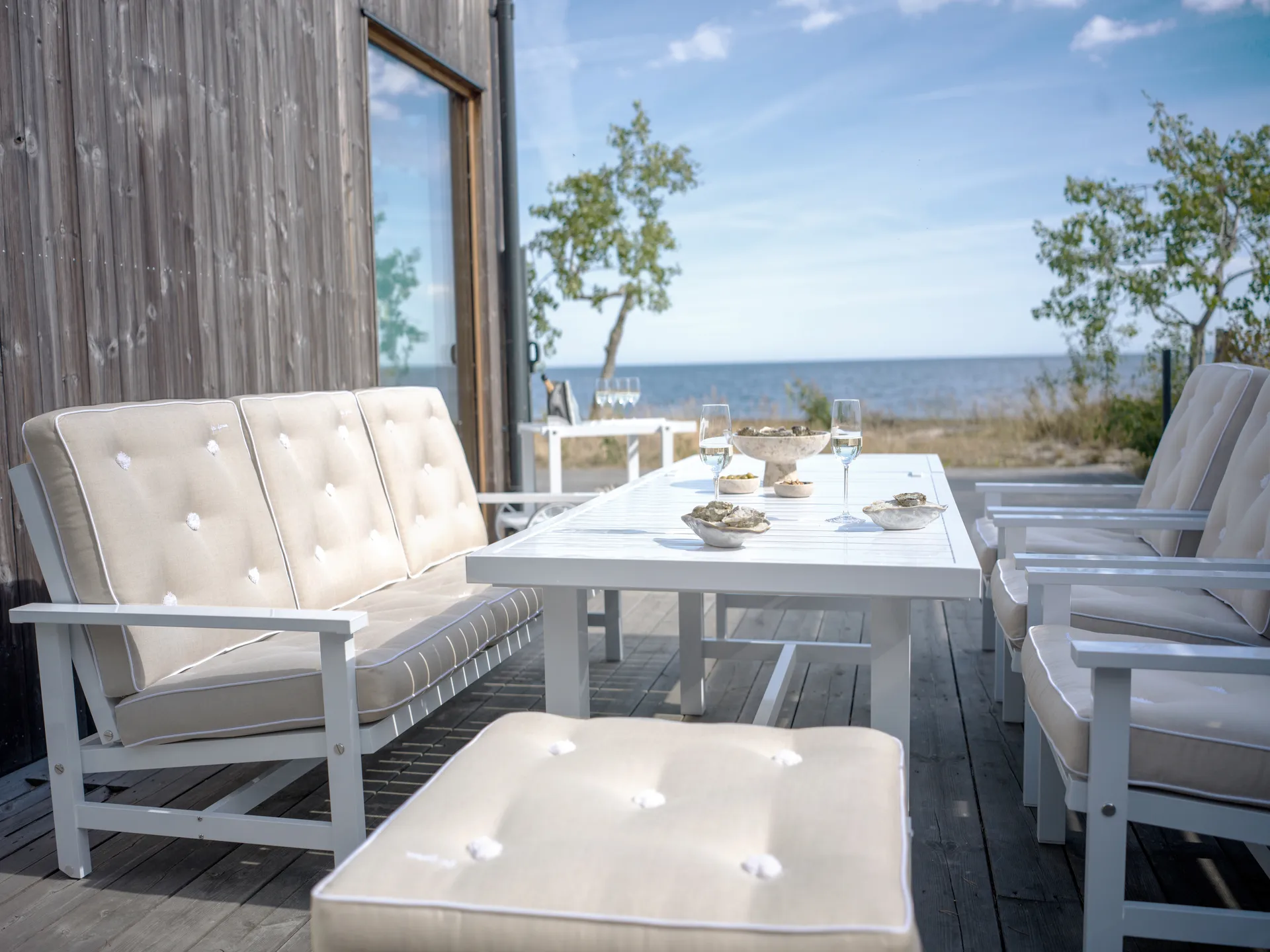 09 Sofa, White, 3-sits Fri Form