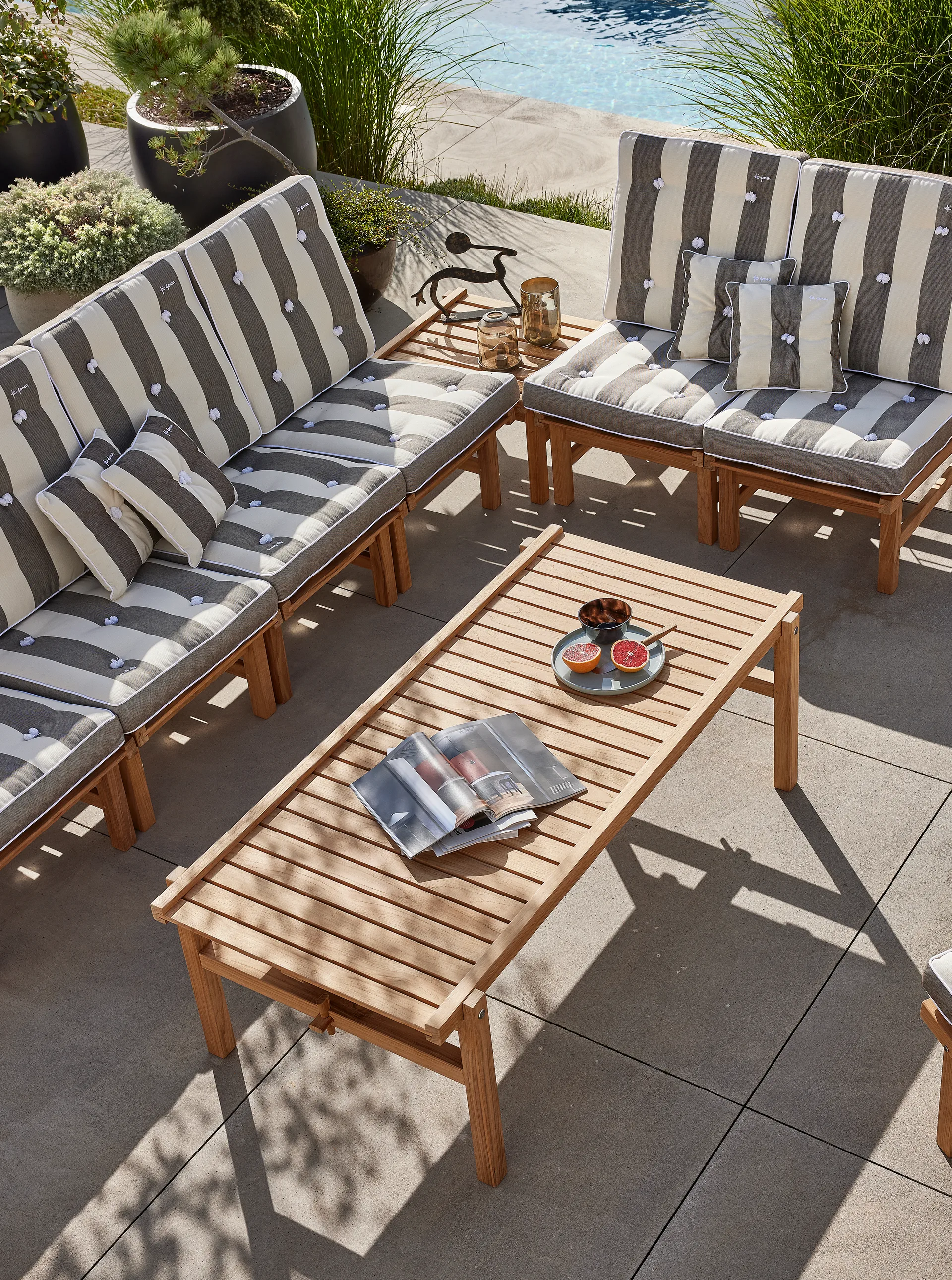 10 Sessel, Teak Fri Form