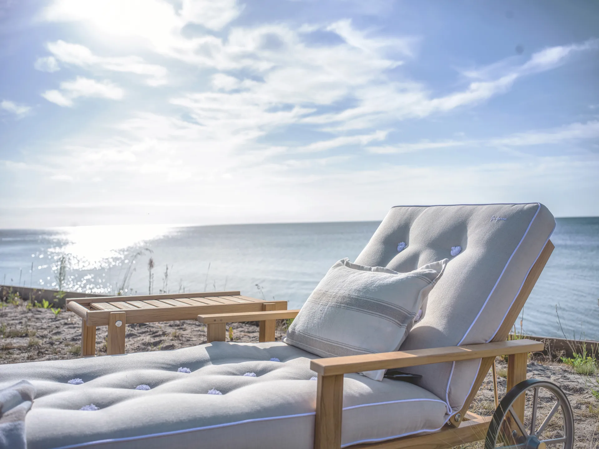 31 Liegewagen, Teak, 78x171 cm Fri Form