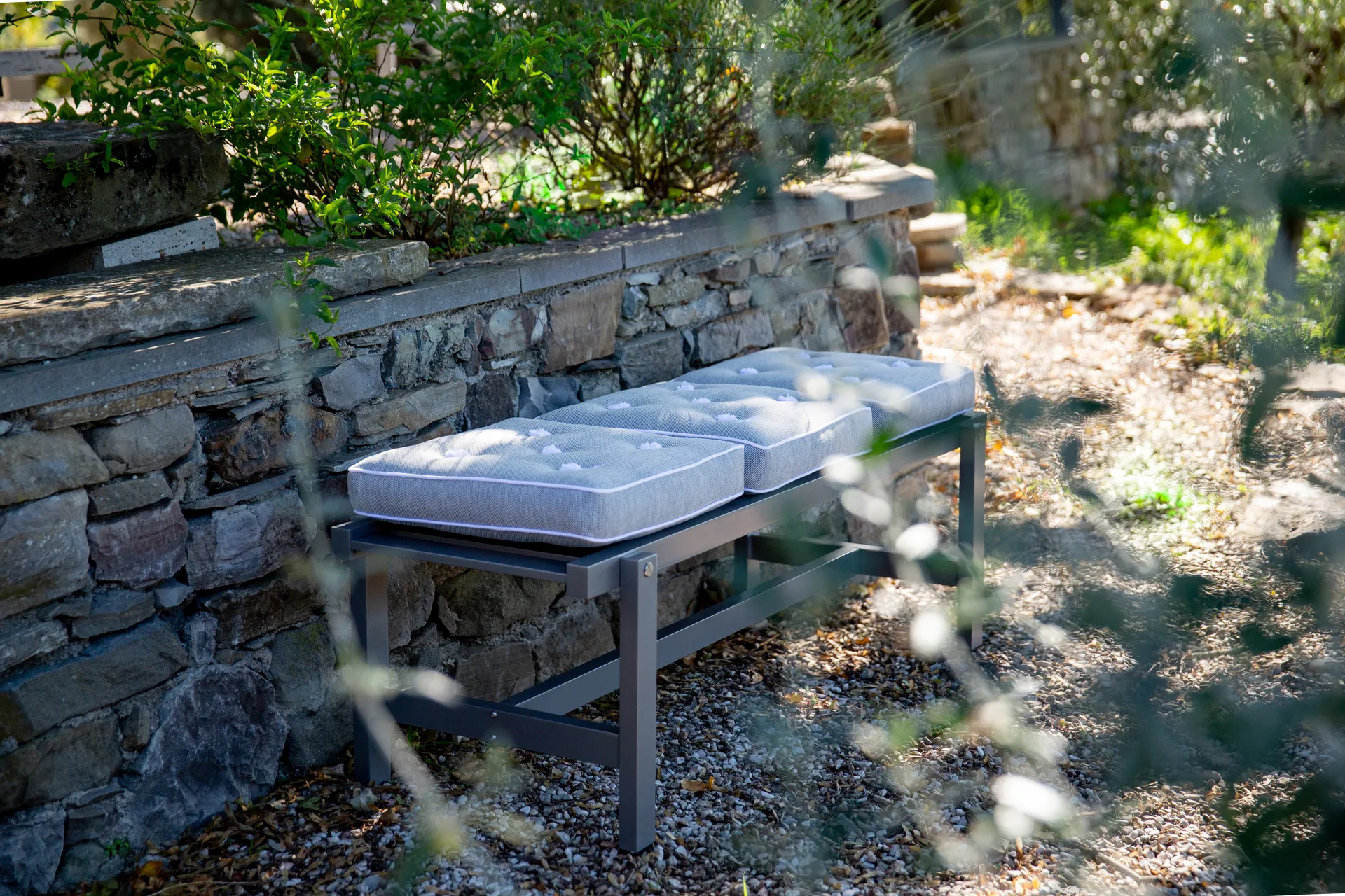 45 Bank, Grey, 135 cm Fri Form