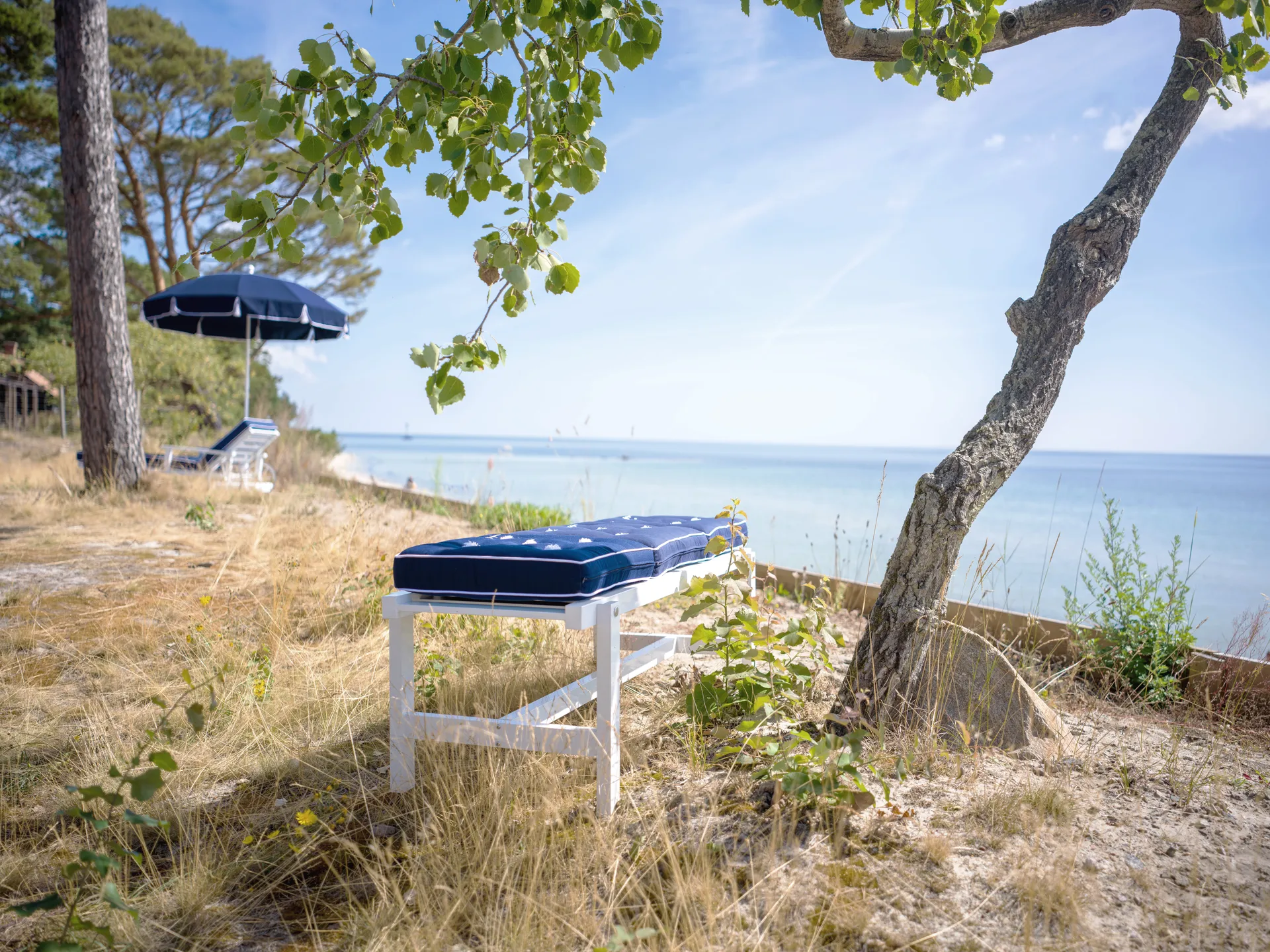 45 Bank, White, 135 cm Fri Form