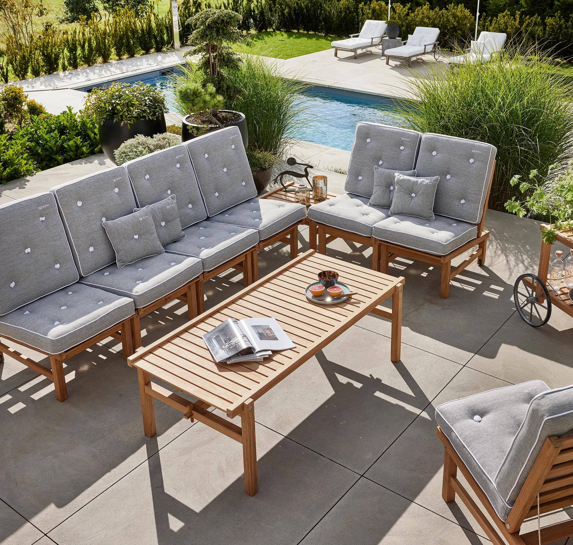 63 Tisch, Teak, 150x73x51 cm Fri Form