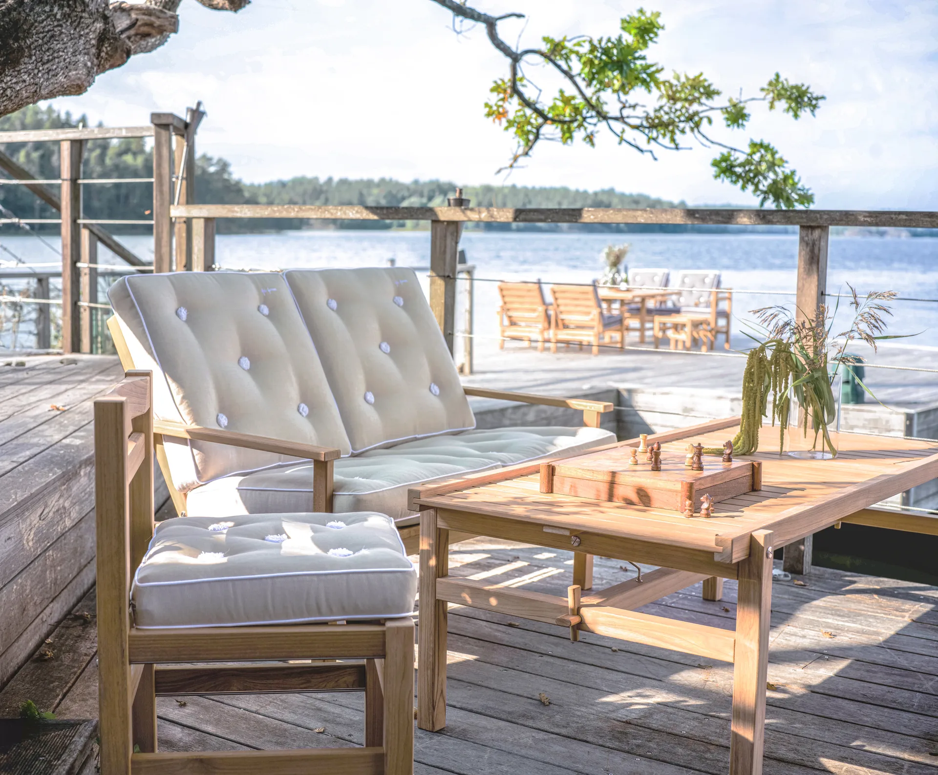 63 Tisch, Teak, 150x73x51 cm Fri Form