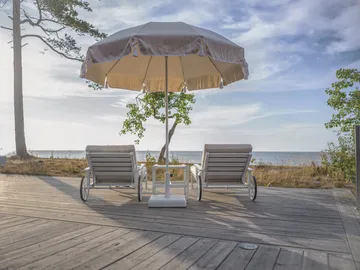 90 Sonnenschirm - Beige, Ø220 cm - Fri Form