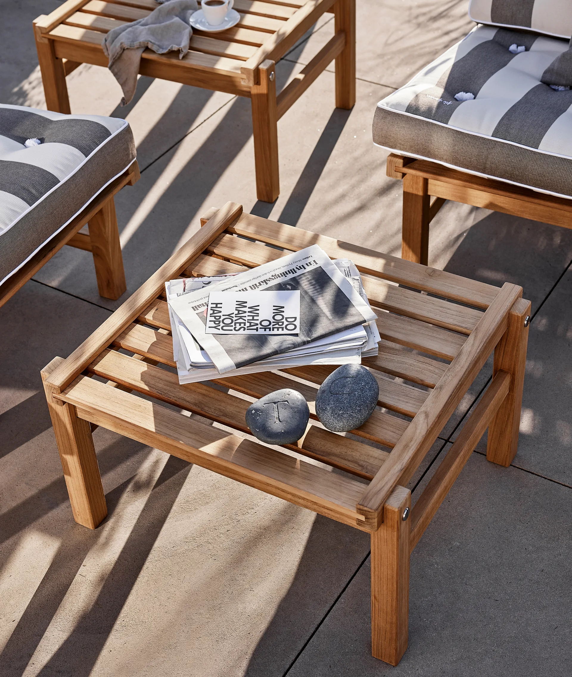 92 Hocker, Teak Fri Form