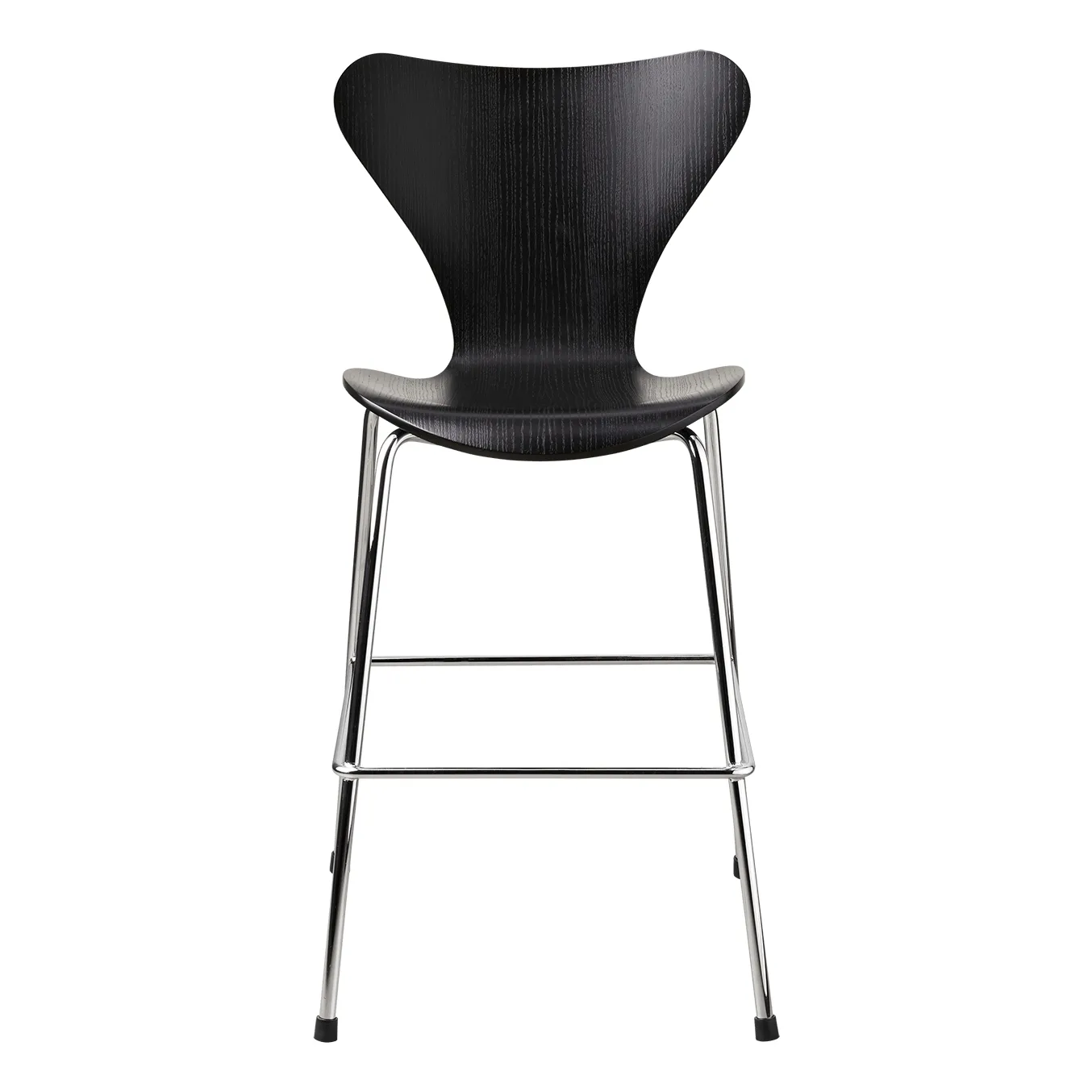 3177 Series 7 Junior Stuhl Chrom, Black Fritz Hansen