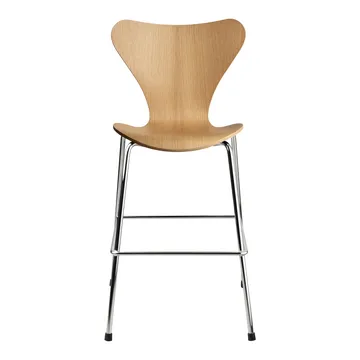 3177 Series 7 Junior Stuhl Chrom - Lacquered oak veneer - Fritz Hansen