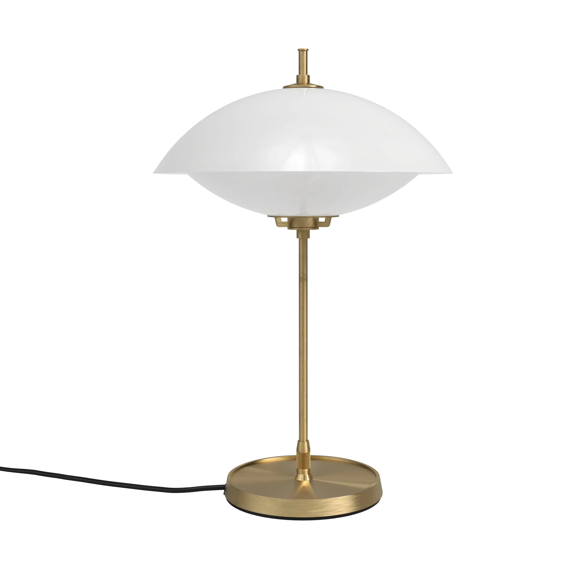 Clam Tischleuchte 50 cm, Opal-brass Fritz Hansen