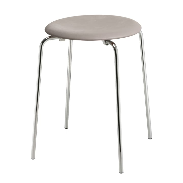 Dot Hocker Leder - Lava grey-chrome - Fritz Hansen