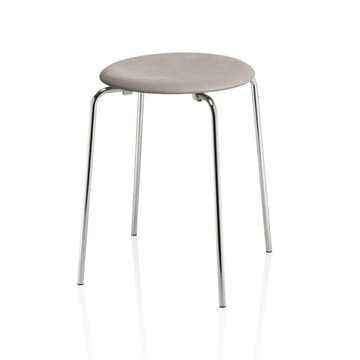 Dot Hocker Leder - Lava grey-chrome - Fritz Hansen