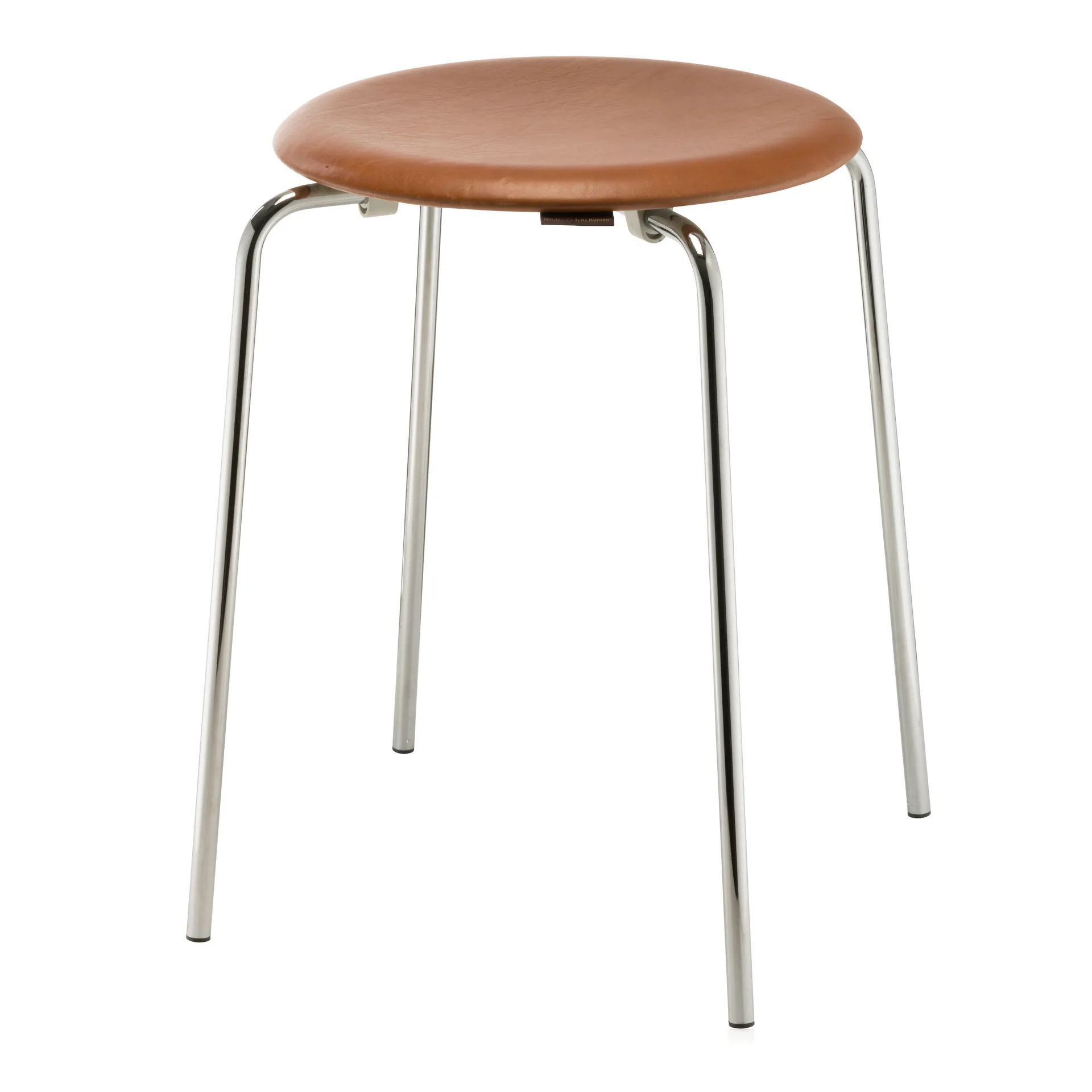 Dot Hocker Leder, Wild leather walnut Fritz Hansen