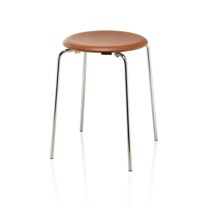 Dot Hocker Leder - Wild leather walnut - Fritz Hansen