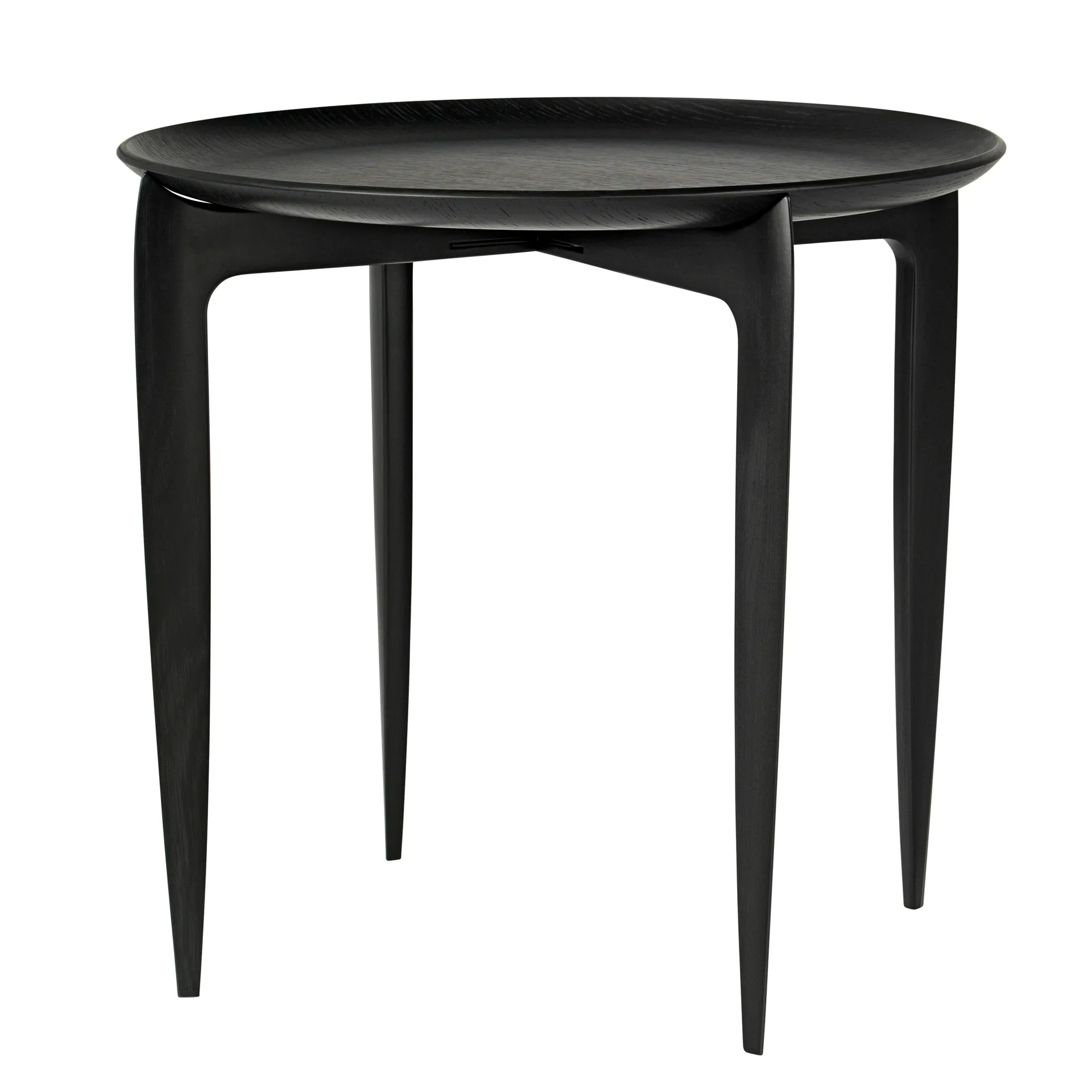 Foldable Tray Table Ø 45cm, Schwarz Fritz Hansen
