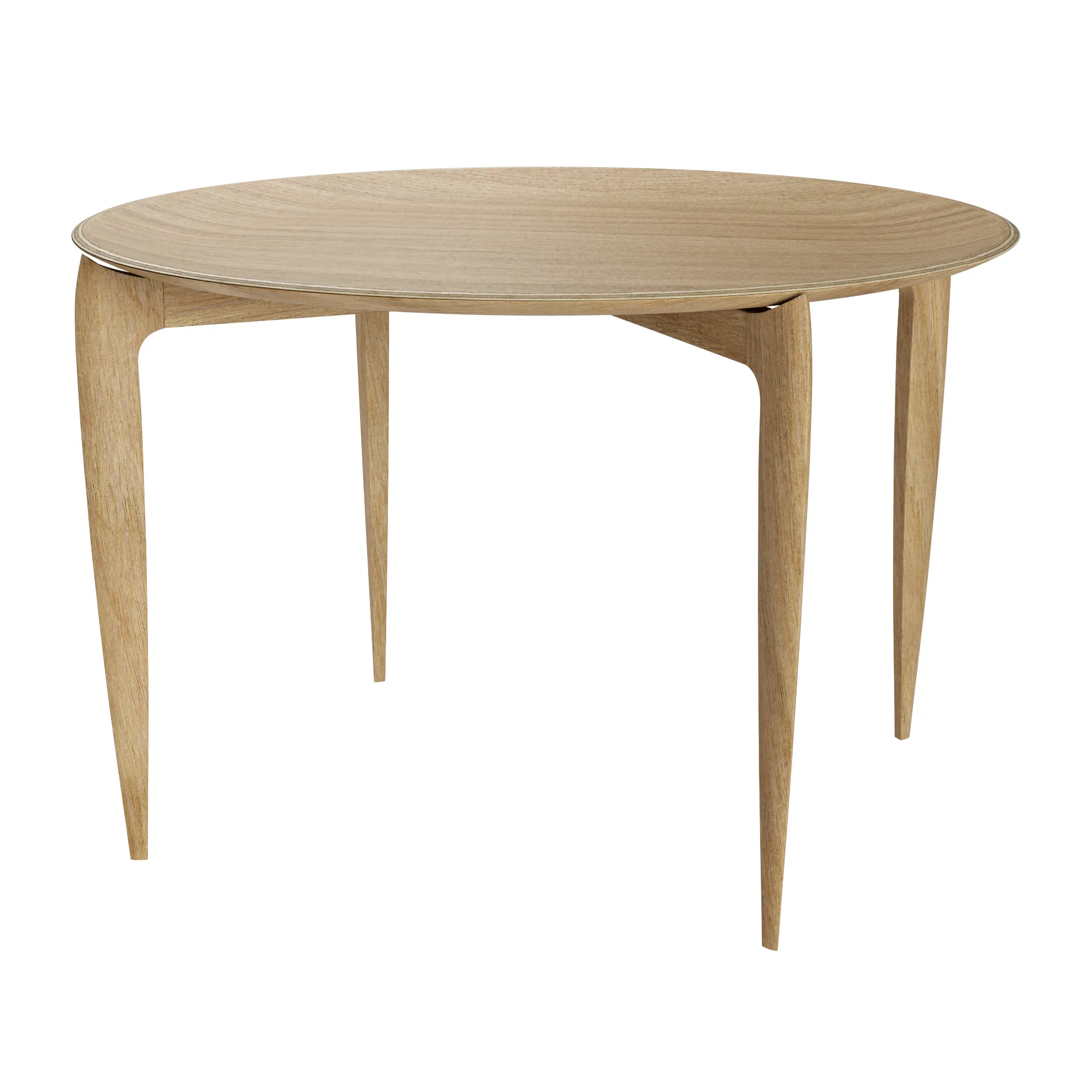 Foldable Tray Table Ø60cm, Oiled oak Fritz Hansen