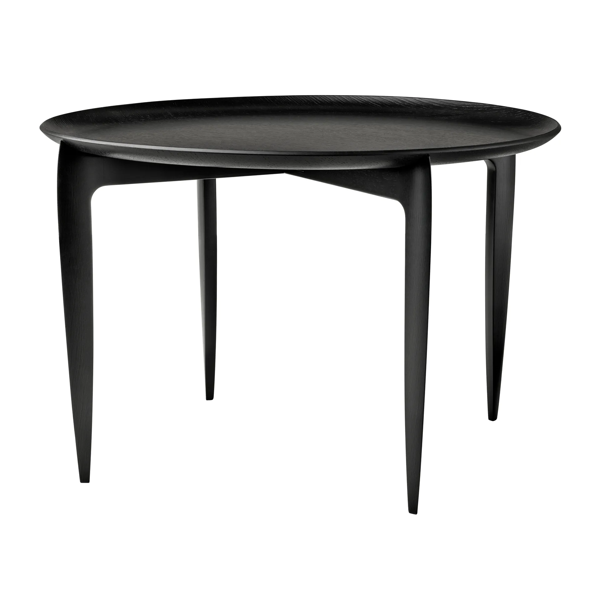 Foldable Tray Table Ø60cm, Schwarz Fritz Hansen