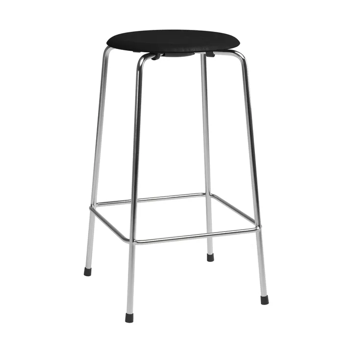 High Dot Barhocker, 4 Beine - Esche schwarz-Chrom - Fritz Hansen
