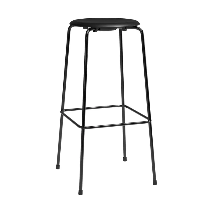 High Dot Barstuhl - Essential Leder schwarz-schwarzer Stahl - Fritz Hansen