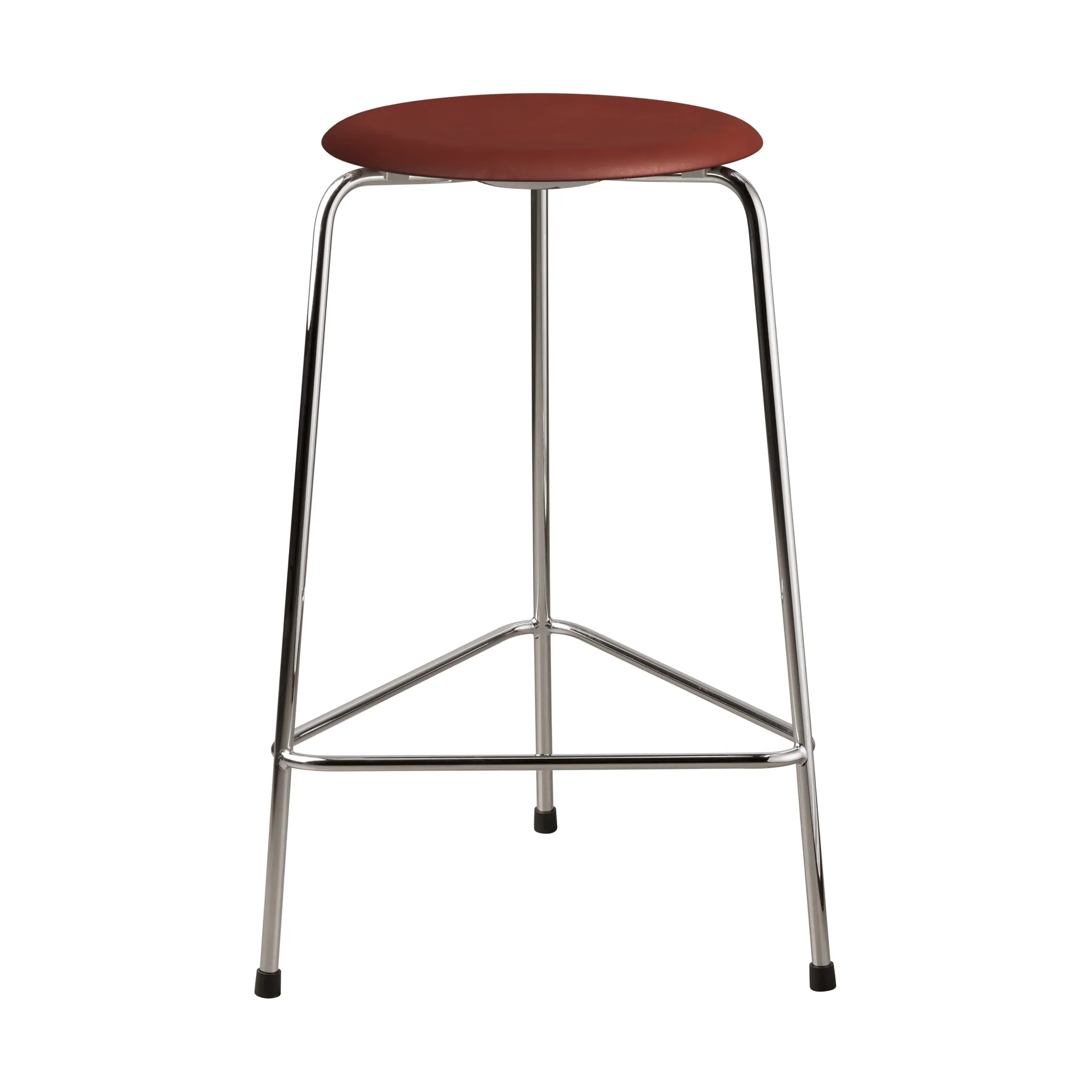 High Dot Hocker Leder, Chestnut Fritz Hansen