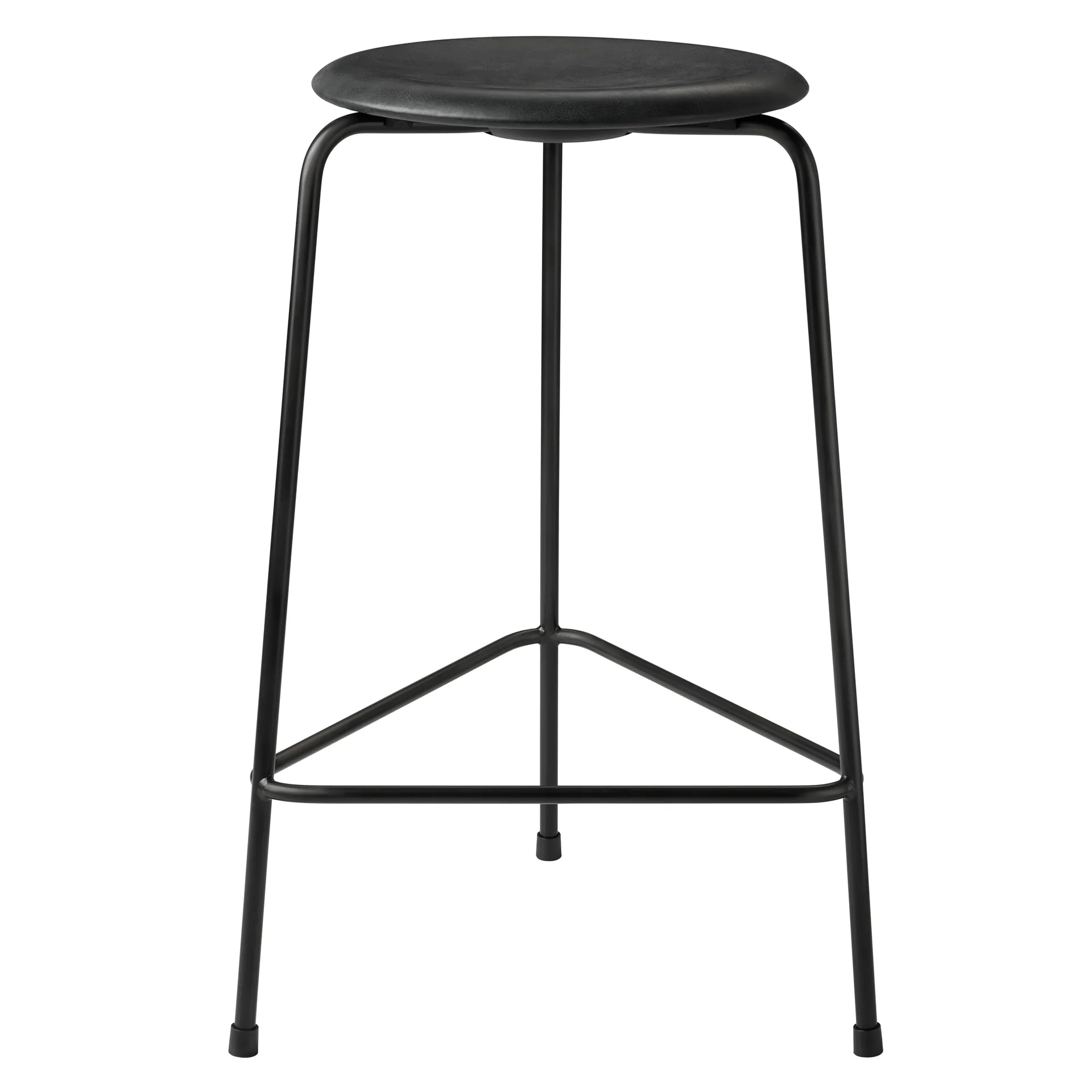 High Dot Hocker Leder, Cowboy black Fritz Hansen
