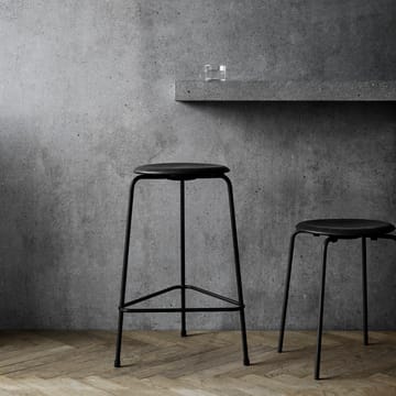 High Dot Hocker Leder - Cowboy black - Fritz Hansen