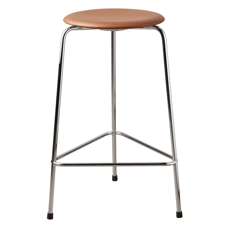 High Dot Hocker Leder - Wild leather walnut - Fritz Hansen