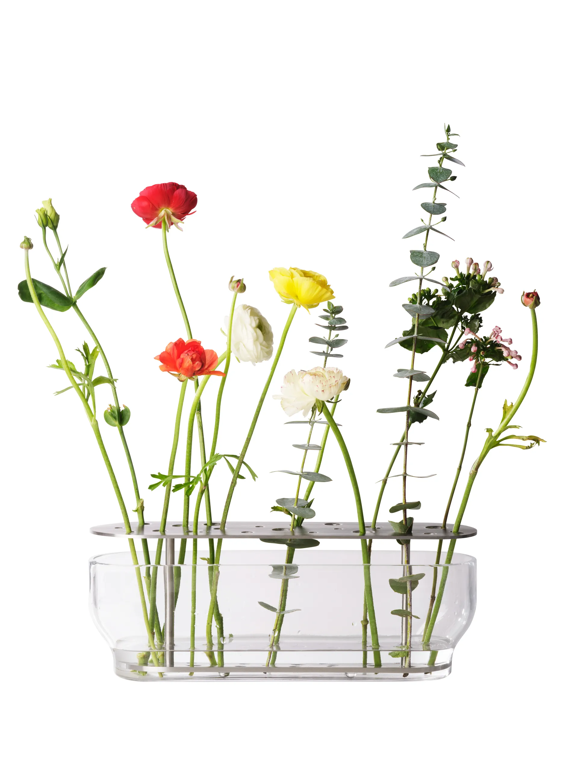 Ikebana Vase Edelstahl, Long Fritz Hansen