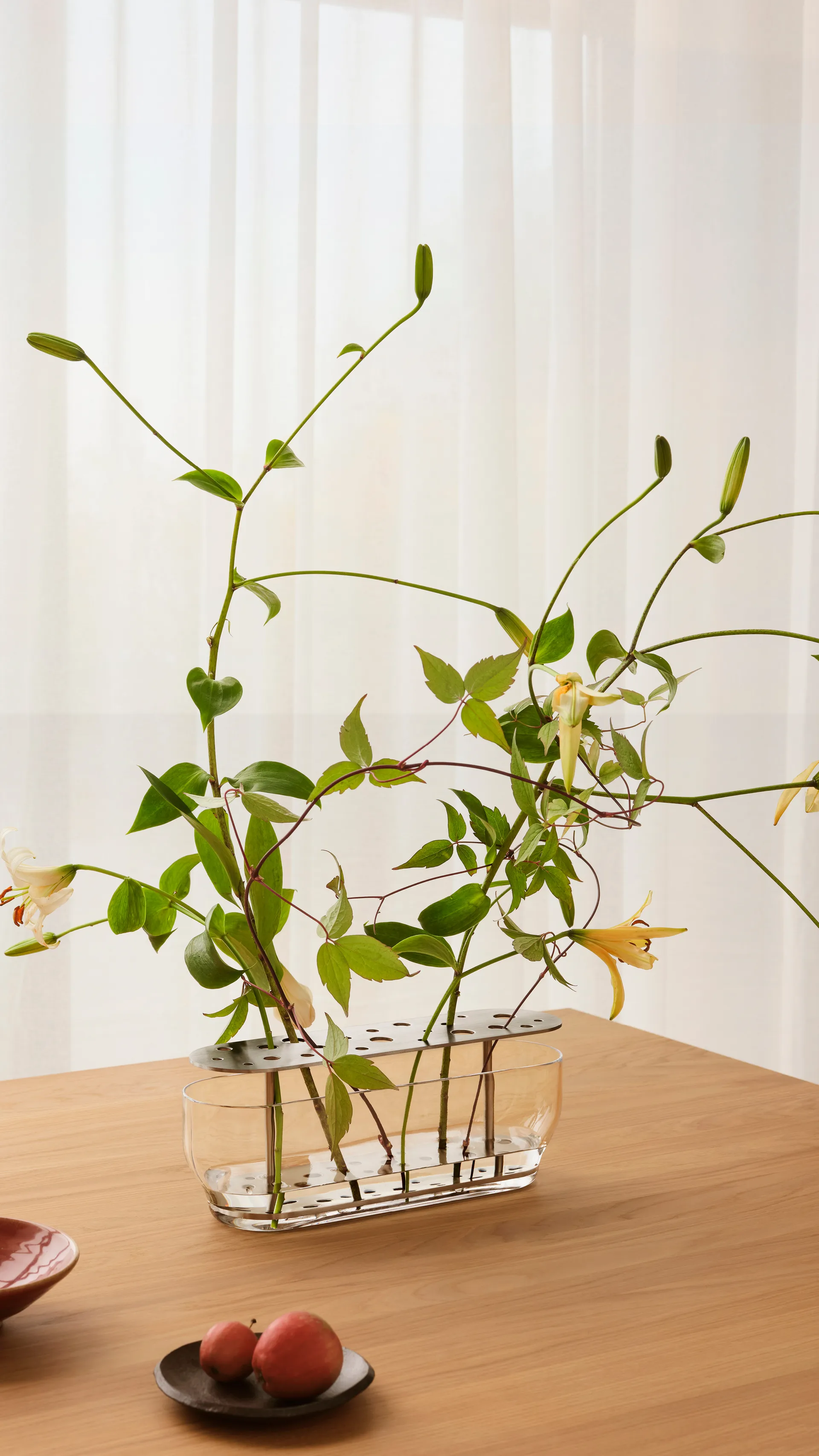 Ikebana Vase Edelstahl, Long Fritz Hansen