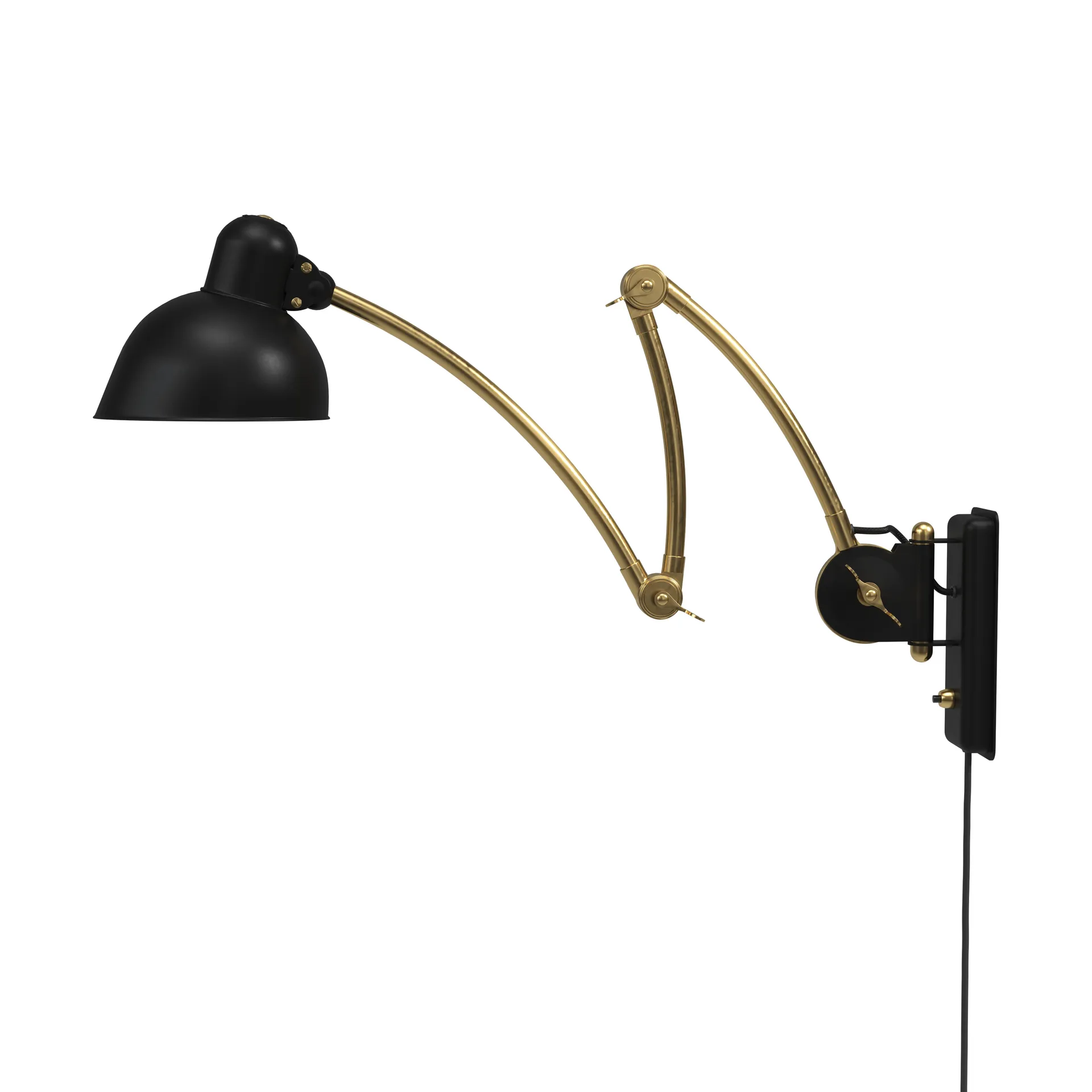 Kaiser Idell 6559-W Wandleuchte, Matt black-brass Fritz Hansen