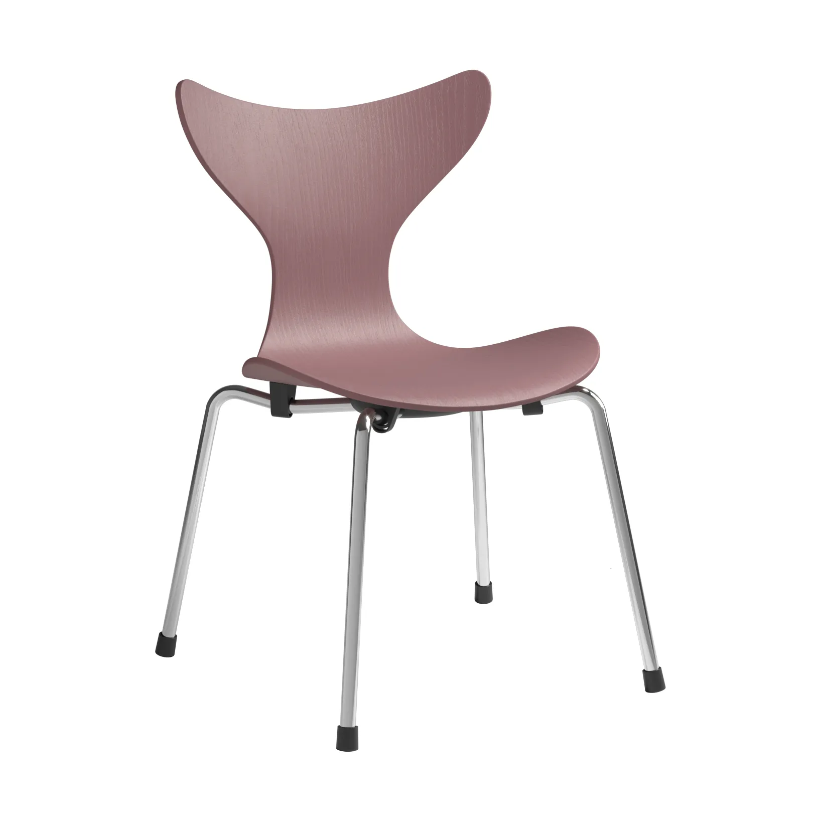 Liljan Kinderstuhl, Wild rose Esche lackiert-Chrom Fritz Hansen