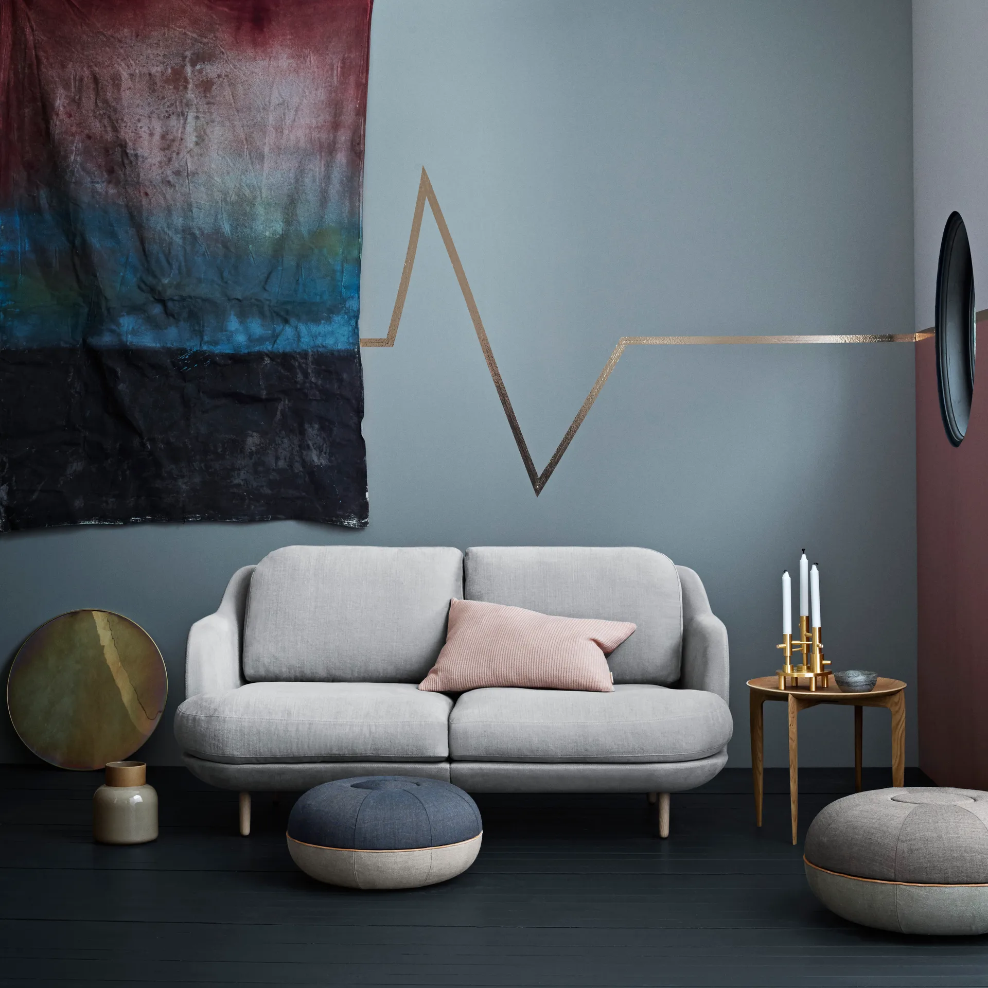 Pouf Sitzkissen large, Concrete Fritz Hansen