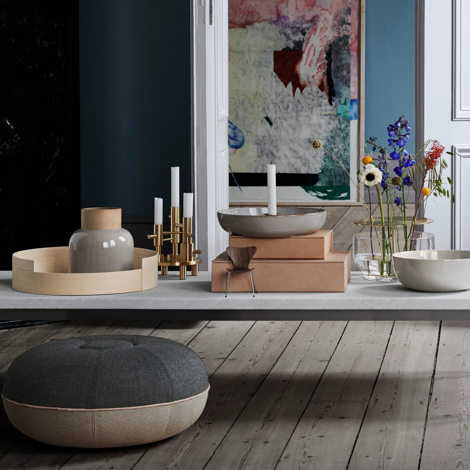 Pouf Sitzkissen small, Slate Fritz Hansen