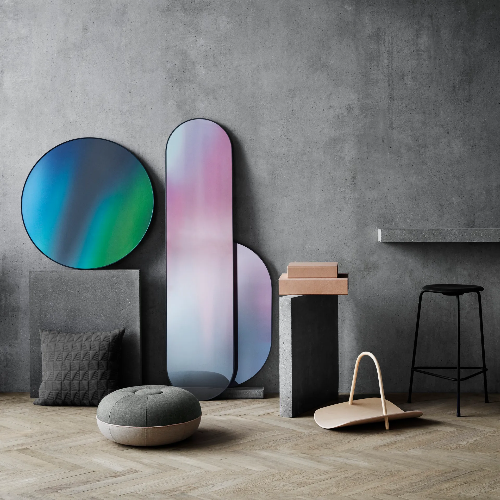 Pouf Sitzkissen small, Slate Fritz Hansen