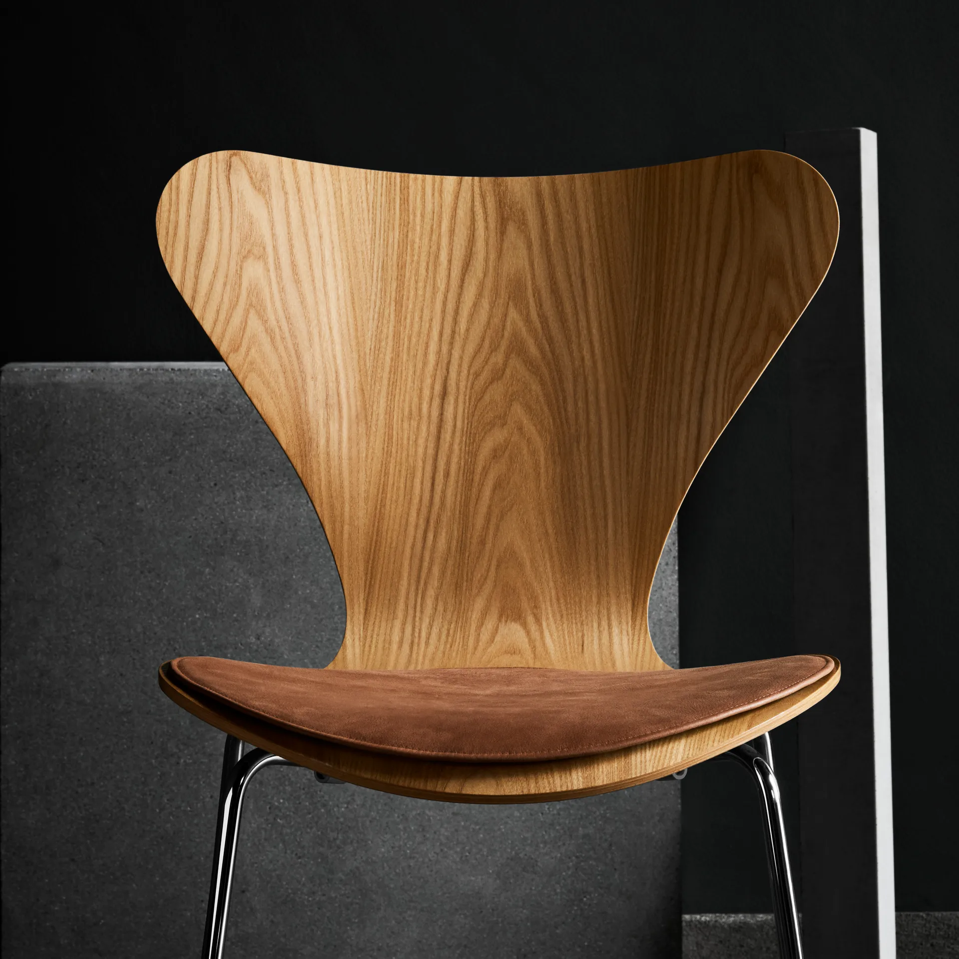 Series 7 Sitzkissen Leder, Brown Fritz Hansen