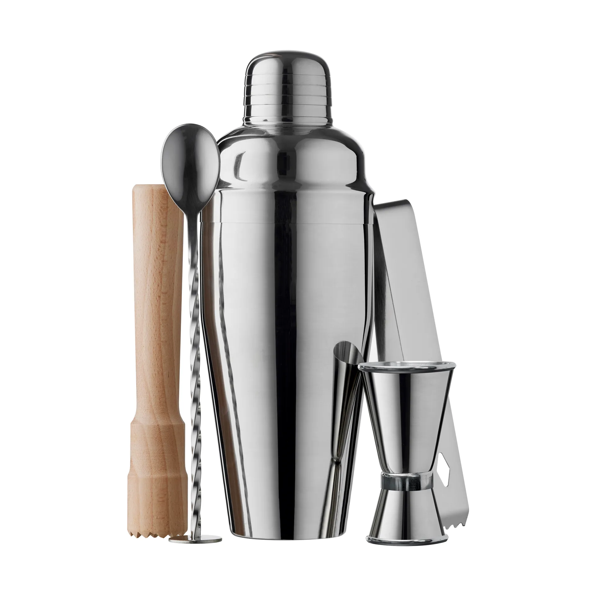 Funktion Bar-Set 5-teilig, Edelstahl-Buche Funktion