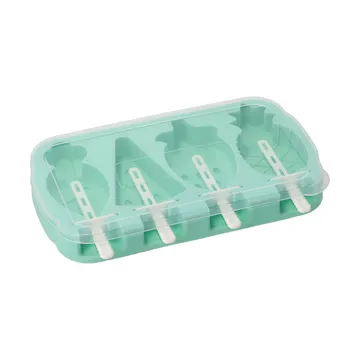 Funktion Eis-am-Stiel-Form - Blau-Türkis, Silikon, 4 Stk. - Funktion