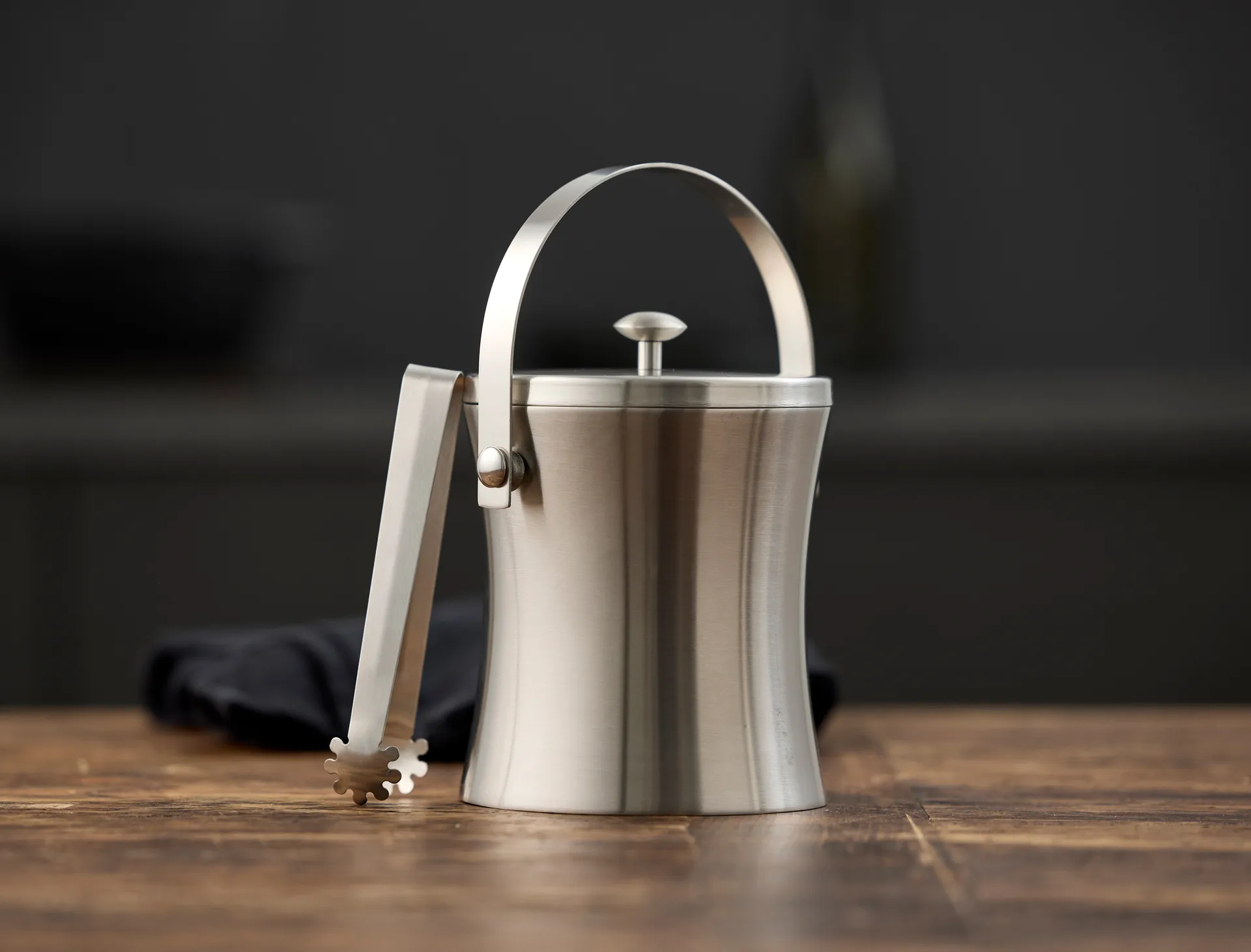 Funktion Eiskübel mit Zange, Edelstahl Funktion