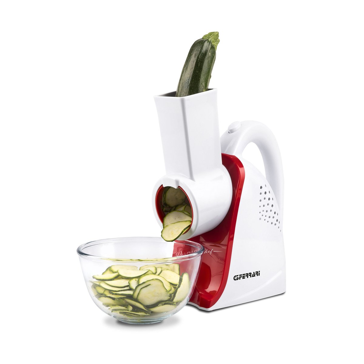 G3 Ferrari Parmino chef Käsereibe 31,7 cm Weiß-Rot