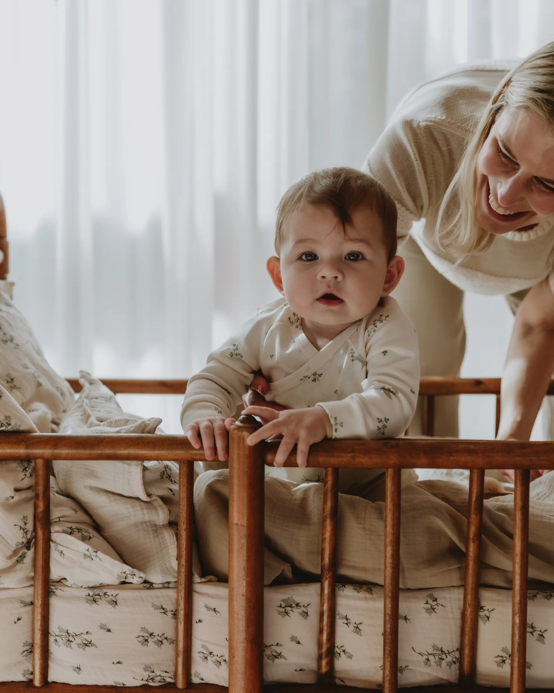 Bluebell Muslin Spannbettlaken, 70x140x20 cm Garbo&Friends