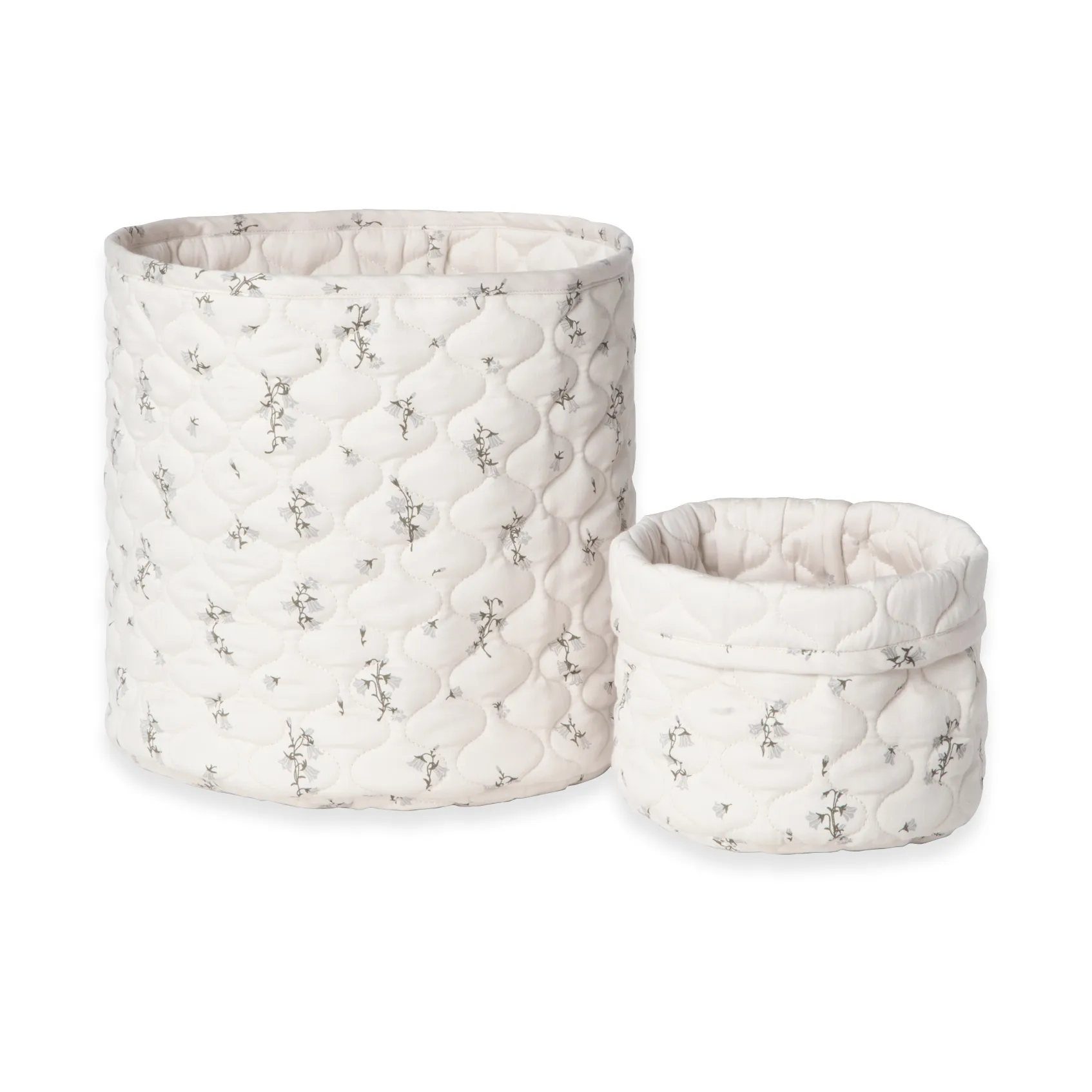 Bluebell Satin gesteppter Korb 2 Teile, 20xØ20 cm + 30xØ30 cm Garbo&Friends