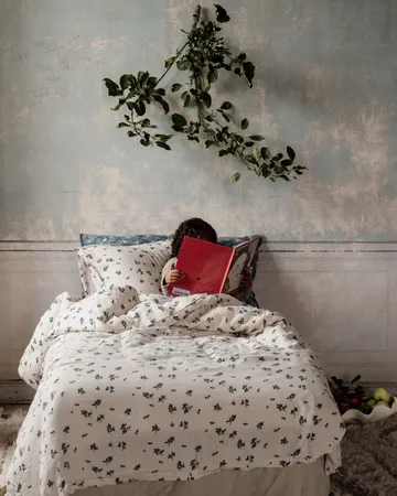 Blueberry Muslin Bettwäsche - 140x200 cm/50x75 cm - Garbo&Friends