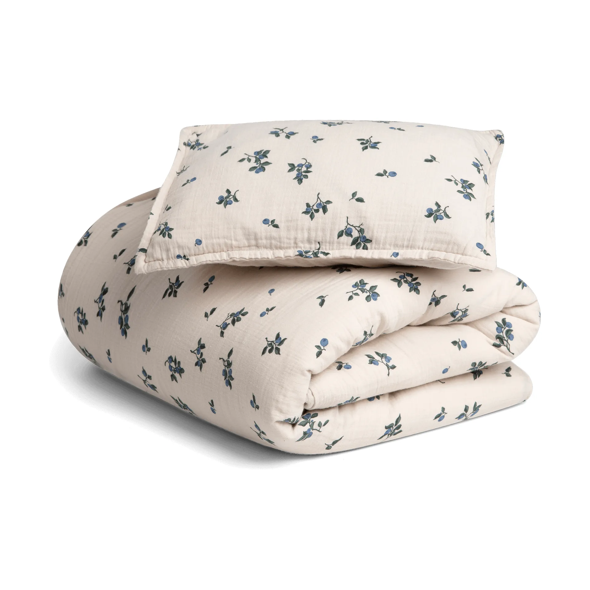 Blueberry Muslin Bettwäsche junior, 100x140 cm/40x60 cm Garbo&Friends