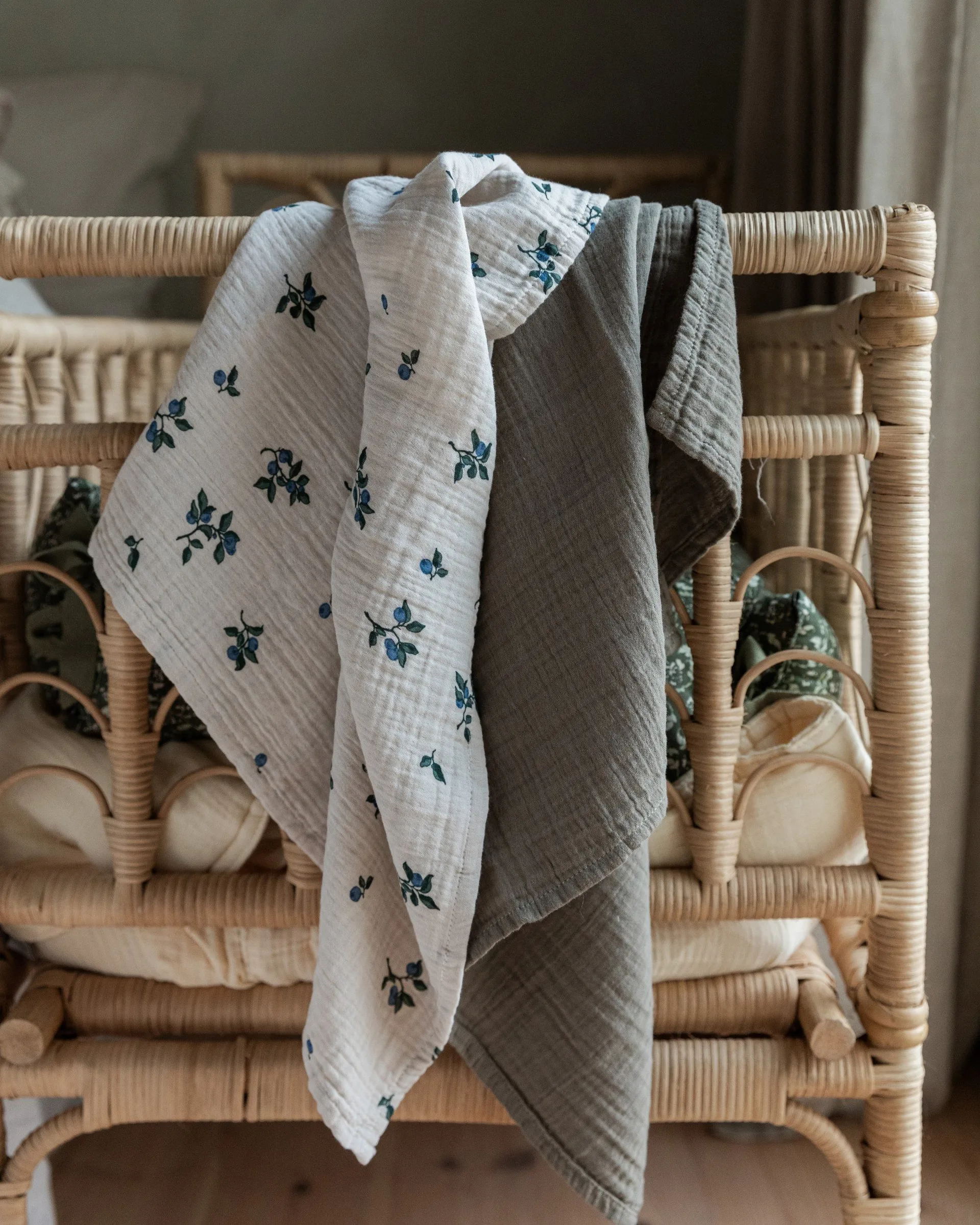 Blueberry Muslin Decke klein 2 Teile, 60x60 cm Garbo&Friends