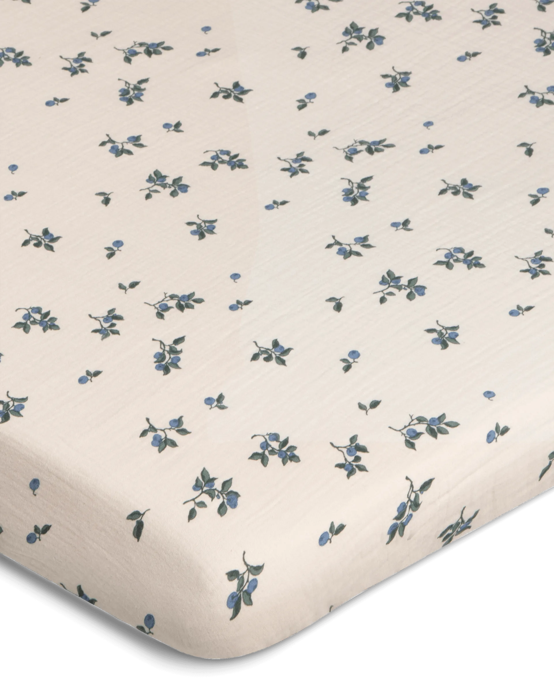Blueberry Muslin Spannbettlaken, 60x120x20 cm Garbo&Friends