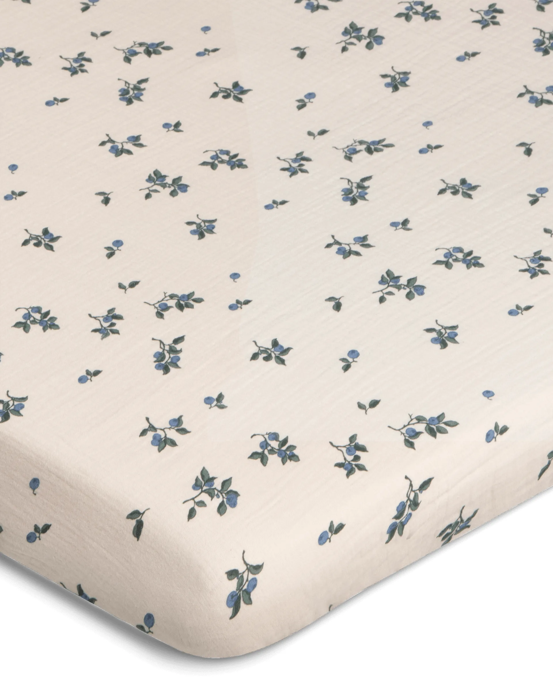 Blueberry Muslin Spannbettlaken, 70x140x20 cm Garbo&Friends