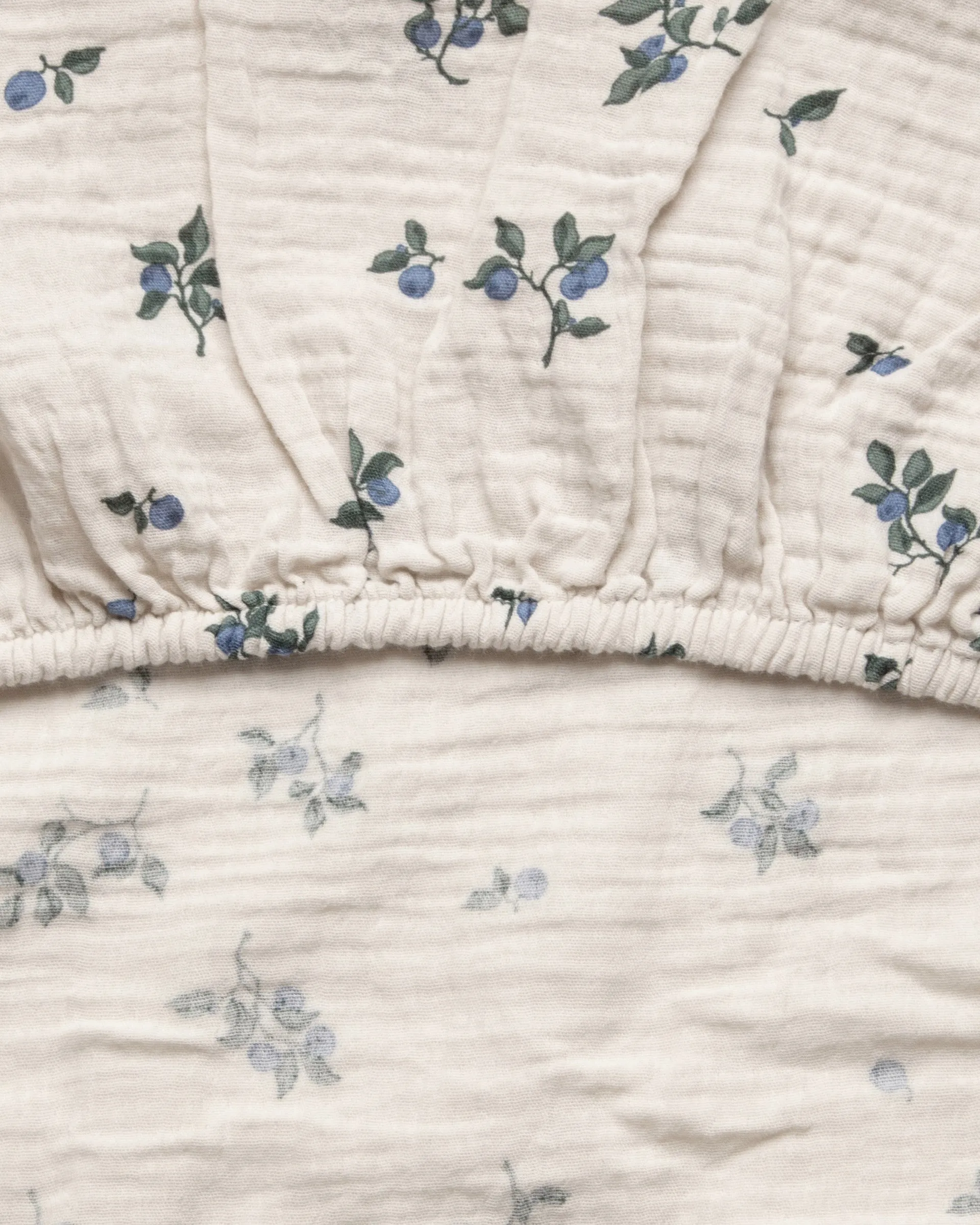 Blueberry Muslin Spannbettlaken, 90x200x30 cm Garbo&Friends