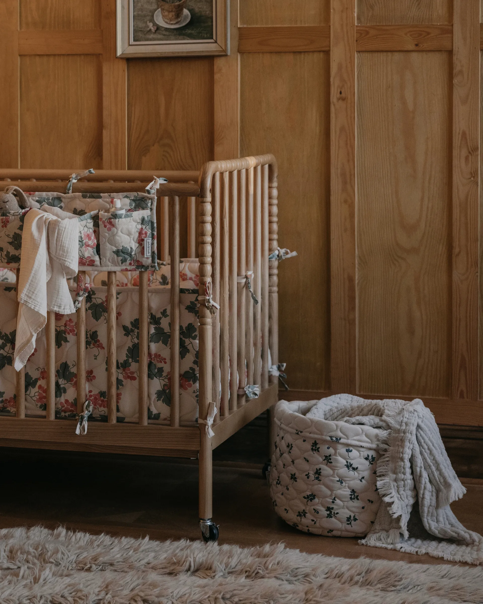 Blueberry Satin gesteppter Korb 2-teilig, 20xØ20 cm + 30xØ30 cm Garbo&Friends