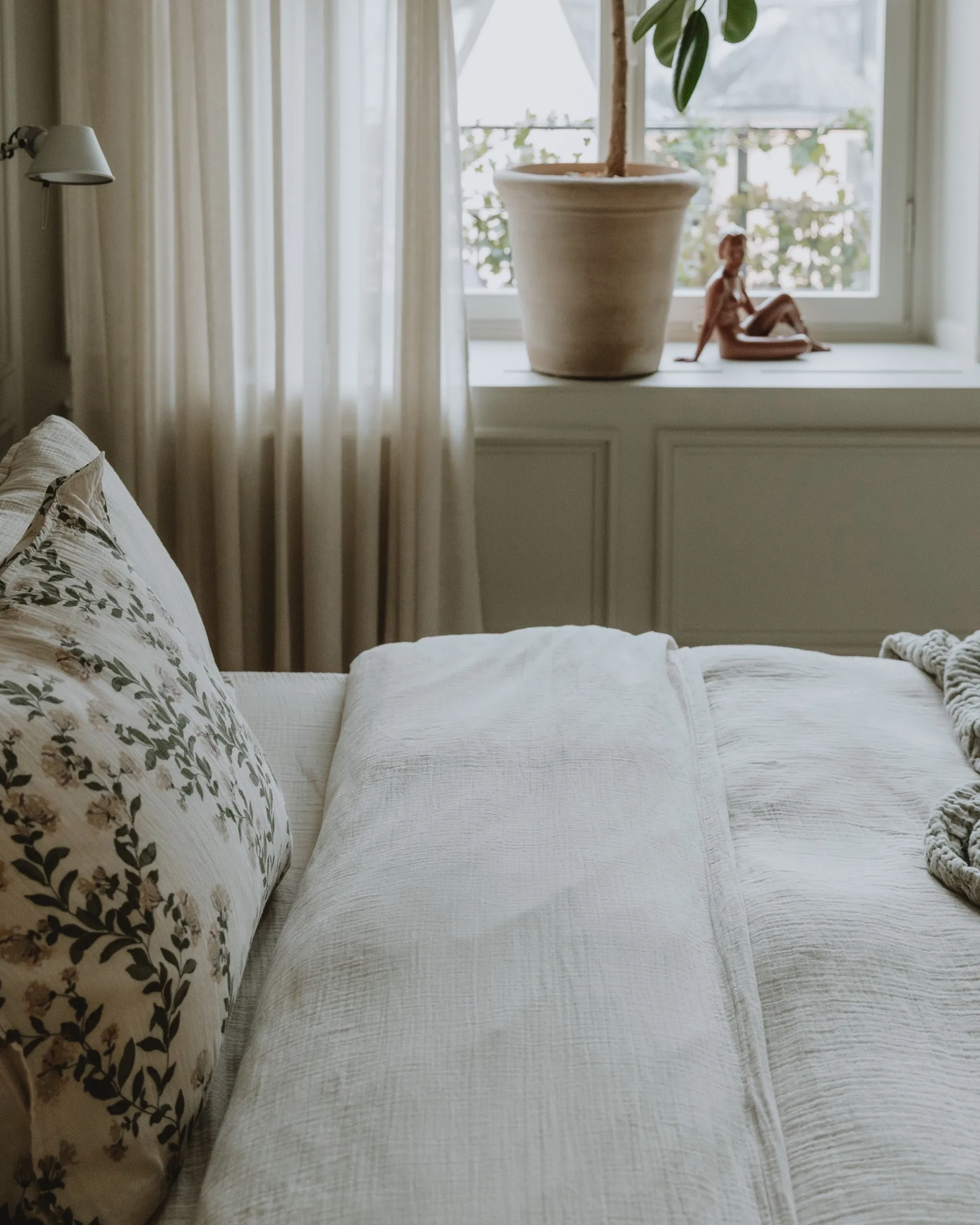 Eggshell Muslin Deckenbezug double, 220X220 cm Garbo&Friends