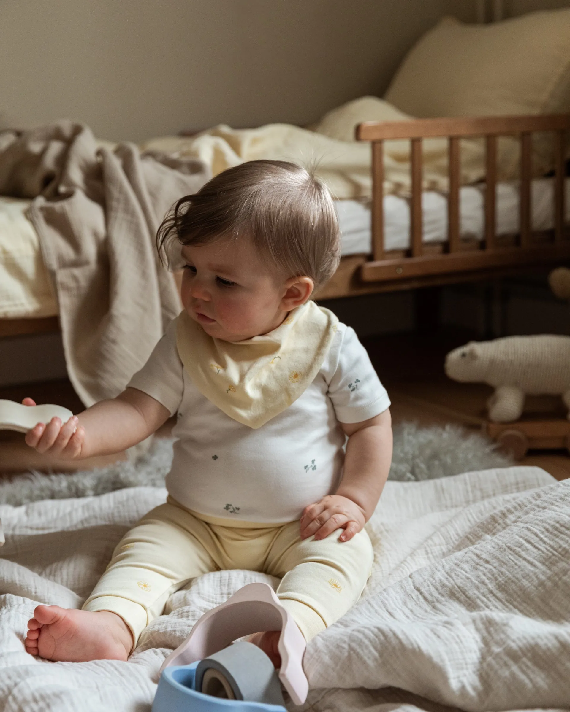 Eggshell Muslin Gefüllte Decke, 100x140 cm Garbo&Friends